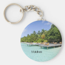 Belle plage en Maldives Porte-clé