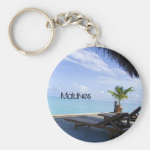 Belle plage Keychain des Maldives Porte-clés
