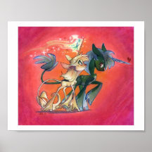 Belle promenade de licorne poster