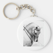 Belle tête de cheval blanc porte-clé