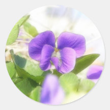 Belle violette de ressort autocollants