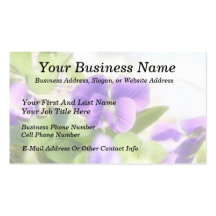 Belle violette de ressort cartes de visite professionnelles