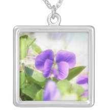 Belle violette de ressort pendentif