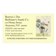 BELLES ABEILLES SUR LA CARTE DE ~CONTACT D'AFFAIRE CARTES DE VISITE PERSONNELLES