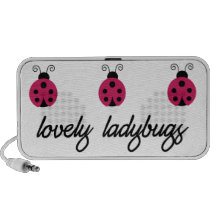 Belles coccinelles haut-parleur de voyage