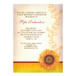 belles invitations d'anniversaire de fleur de tour