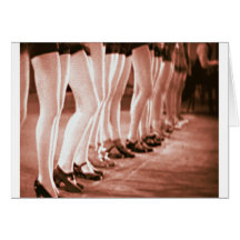 Belles jambes de danse de rétros femmes vintages d cartes de vœux
