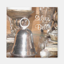 Bells argentées aimant pour réfrigérateur