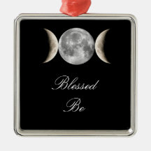 Béni soyez lune triple ornements de noël