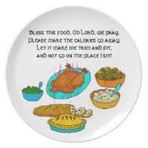 bénissez cette nourriture assiette pour soirée
