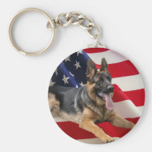 Berger allemand Amérique Keychain Porte-clé
