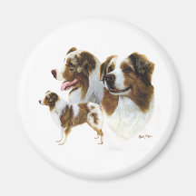 Berger australien magnets pour réfrigérateur