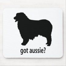 Berger australien obtenu tapis de souris