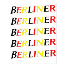 Berlin, Berlinois, Allemagne en couleurs de drapea Carte Postale
