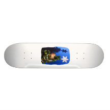 Bernard l'ermite grimpant vers le bas à l'arbre de skateboards personnalisables