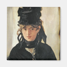 Berthe Morisot avec un bouquet des violettes, 1872 Magnets