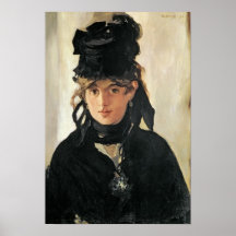 Berthe Morisot avec un bouquet des violettes, 1872 Affiche