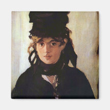 Berthe Morisot avec un bouquet des violettes, Mane Magnets Pour Réfrigérateur