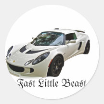 Bête rapide de Lotus petite Autocollants Ronds