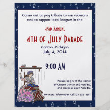 Betsy Ross font drapeau le 4 juillet Prospectus En Couleur