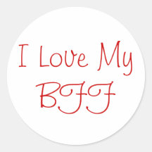 BFF ROUND STICKERS