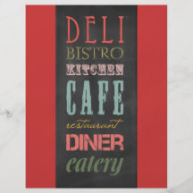 BI de CAFÉ d'ÉPICERIE de RESTAURANT de CUISINE de  Prospectus En Couleur