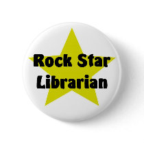 Bibliothécaire de vedette du rock badges publicitaires