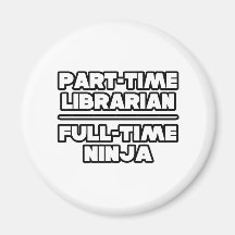 Bibliothécaire… Ninja Magnets Pour Réfrigérateur