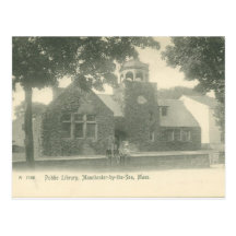 Bibliothèque, Manchester par la mer, cru de mA Carte Postale