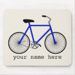 Bicyclette bleue Mousepad Tapis De Souris