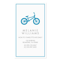 Bicyclette de bleu d'océan de mod cartes de visite personnelles