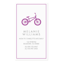 Bicyclette de pourpre de mod cartes de visite professionnelles
