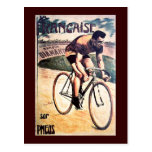 Bicyclette graphique de recyclage vintage carte postale