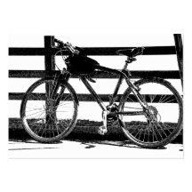 Bicyclette/image photographique de noir et blanche modèle de carte de visite
