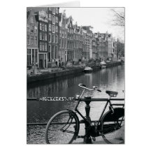 Bicyclette par le canal cartes de vœux