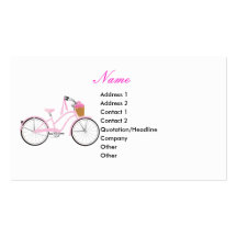 Bicyclette rose avec des flammes modèles de cartes de visite