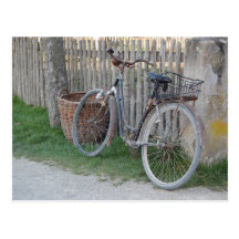 Bicyclette vintage carte postale