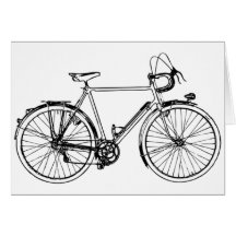 Bicyclette vintage cartes de vœux