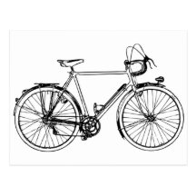 Bicyclette vintage cartes postales