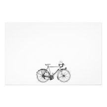 Bicyclette vintage papier à lettre personnalisé