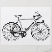 Bicyclette vintage prospectus personnalisés