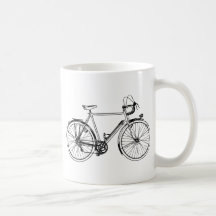 Bicyclette vintage tasse à café