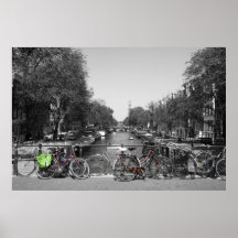 Bicyclettes d'Amsterdam Poster