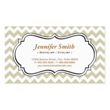 Bicyclist / Cyclist - Chevron Simple Jasmine Business Card Template