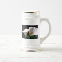 Bière blanche Stein de fleur de zantedeschia Tasse À Café