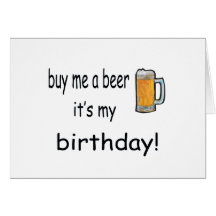 Bière d'anniversaire carte de vœux