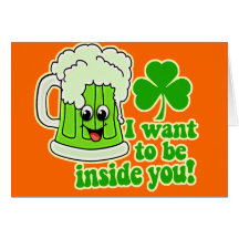Bière drôle de vert de Jour de la Saint Patrick Carte De Vœux