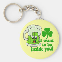 Bière drôle de vert de Jour de la Saint Patrick Porte-clefs