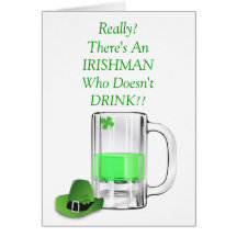 Bière du jour de St Patrick drôle non potable d'Ir Cartes De Vœux