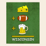 Bière le Wisconsin du football de fromage posters